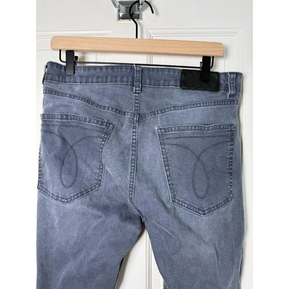 Calvin Klein Grey Men's Demin Skinny Leg Jeans Size 32 x 32 - READ